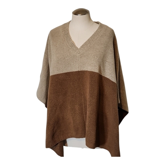 Mazik Sweaters - Mazik Shawl Cape Shrug No Sleeve Sweater S/M